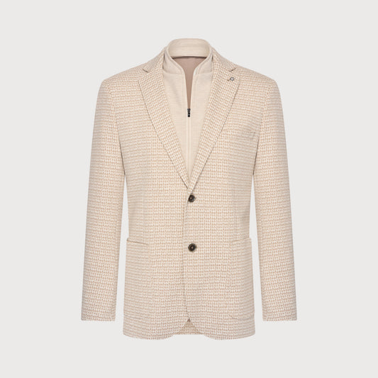 BLUE INDUSTRY - Blazer with Inlay - Sand