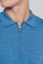 Load image into Gallery viewer, MATINIQUE - Polo Knit in Dust Blue Melange
