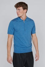 Load image into Gallery viewer, MATINIQUE - Polo Knit in Dust Blue Melange
