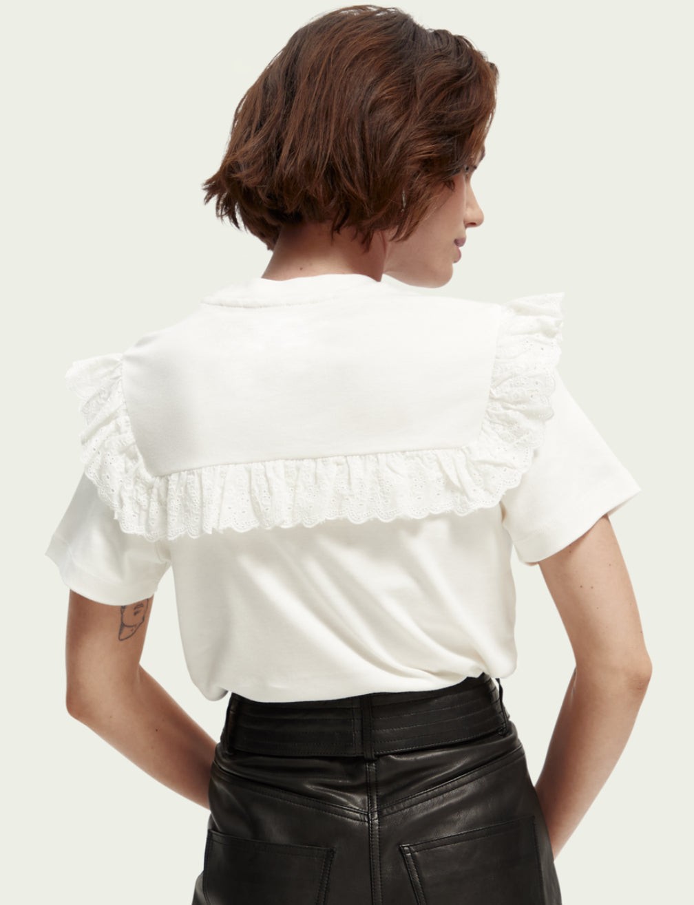 Scotch & Soda- Organic Cotton Tshirt with Ruffles