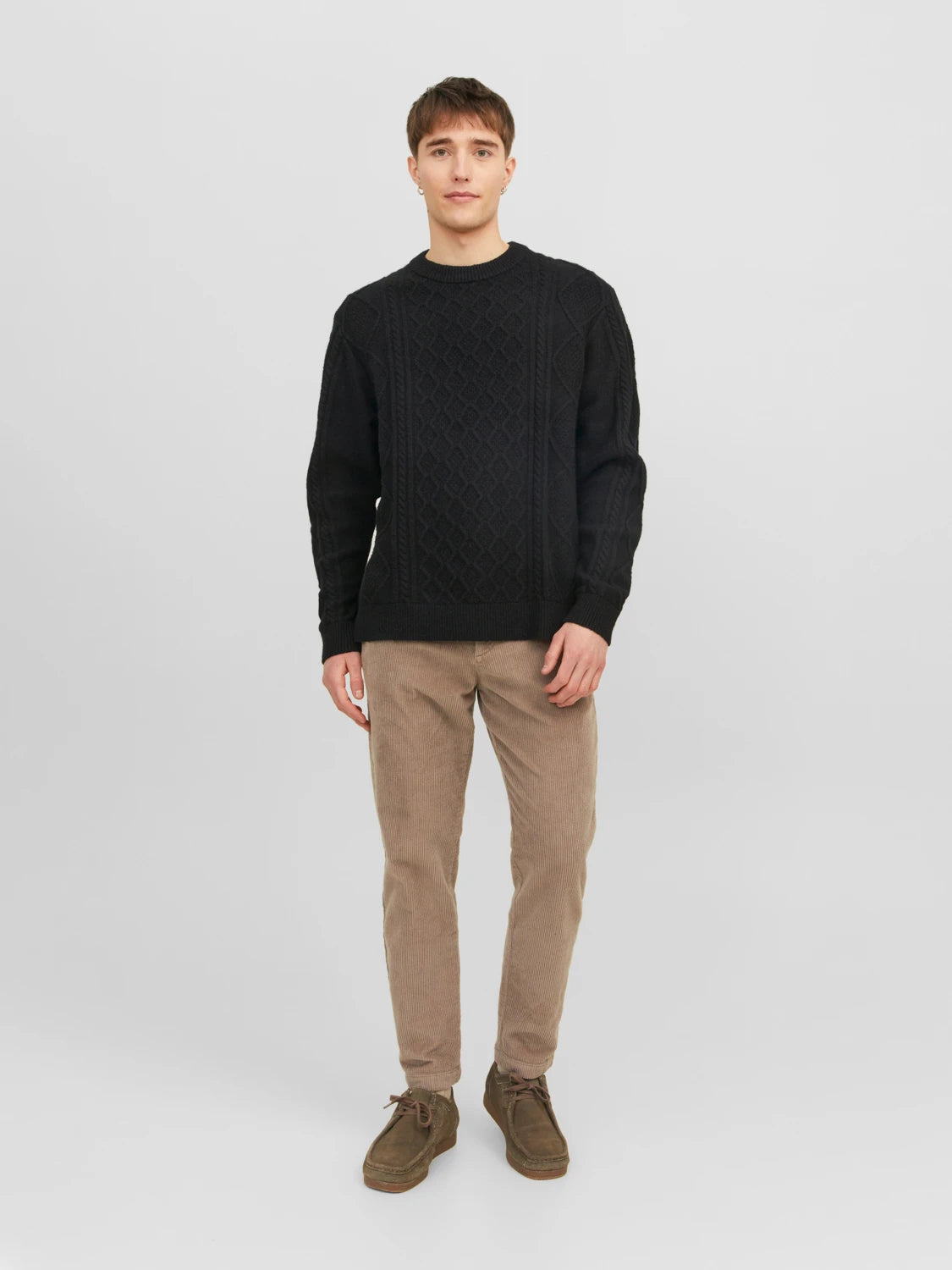 JACK & JONES - Villeroy Cable Knit Crew Neck Pullover