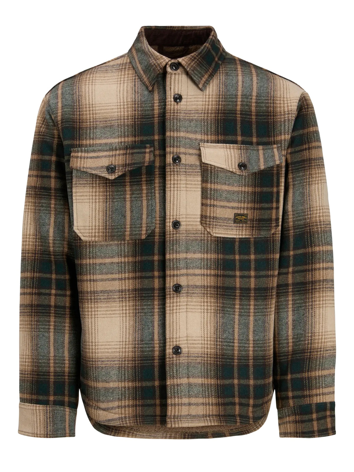 JACK & JONES - Flannel Jacket - Brown Plaid
