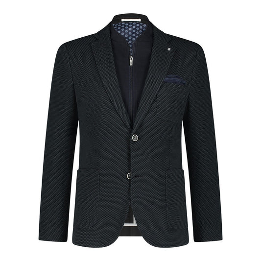 BLUE INDUSTRY - Patch Pocket Jersey Blazer with Inlay - Navy