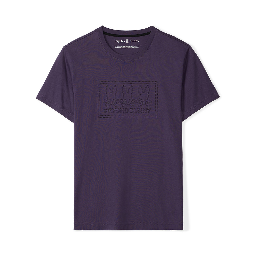 PSYCHO BUNNY - Tacoma Graphic Tee in Purple Velvet