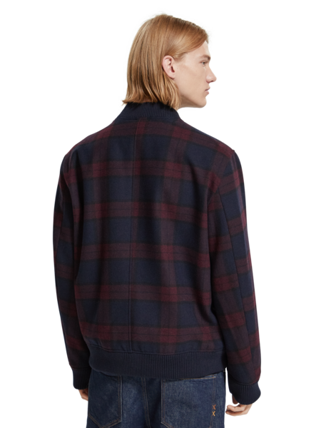 SCOTCH & SODA - Wool Blend Check Bomber Jacket