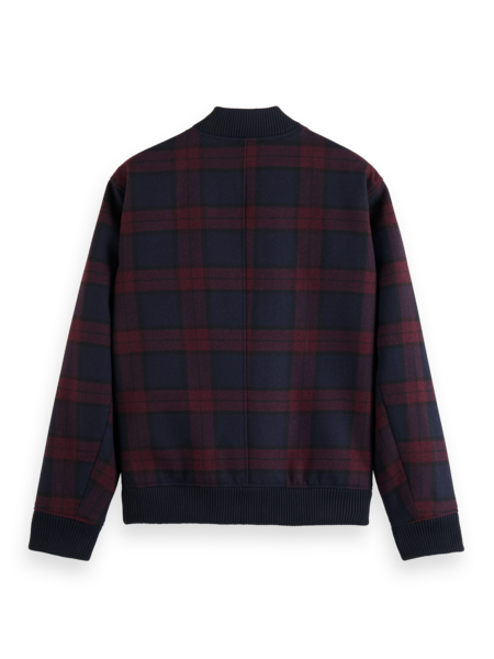 SCOTCH & SODA - Wool Blend Check Bomber Jacket