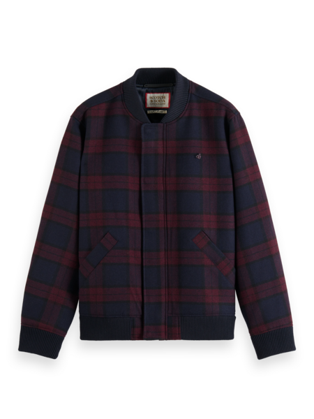 SCOTCH & SODA - Wool Blend Check Bomber Jacket