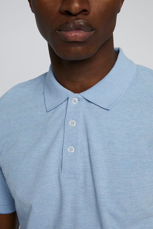 MATINIQUE - Poleo Melange Polo Shirt - Blissful Blue