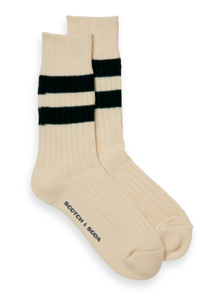 SCOTCH & SODA - Ribbed Wool-Blend Socks