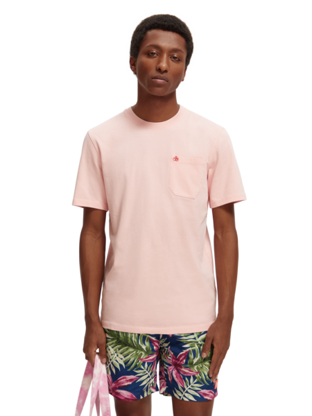 SCOTCH & SODA - Chest Pocket Regular Fit T-Shirt - Rose